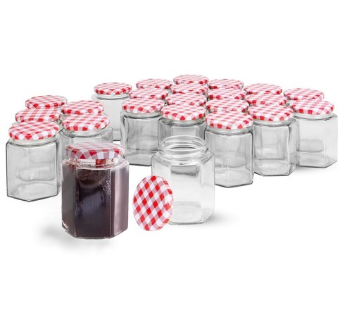 Jam jars glass preserve pots - jam,
