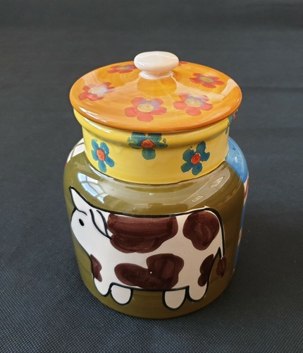 Vintage large ceramic canister - large,