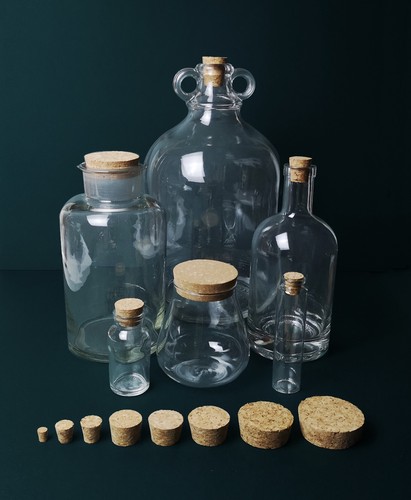 Tapered cork stoppers - tapered, stoppers.