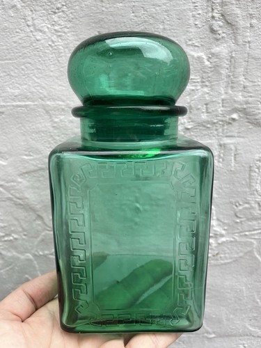 Vintage large green glass - large,