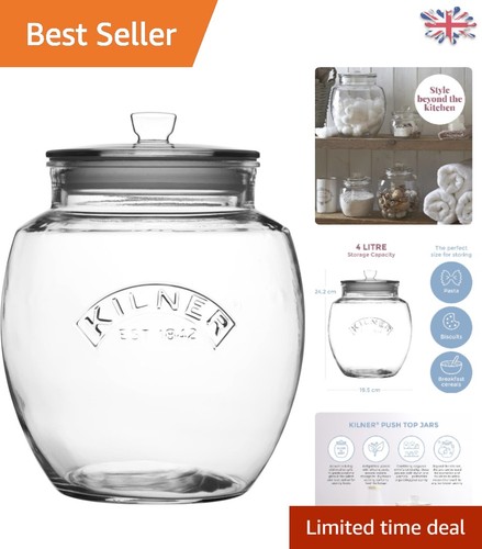 Reusable glass pantry jar - reusable, 4l