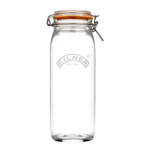 Kilner clip top glass jar - glass, 2.1l