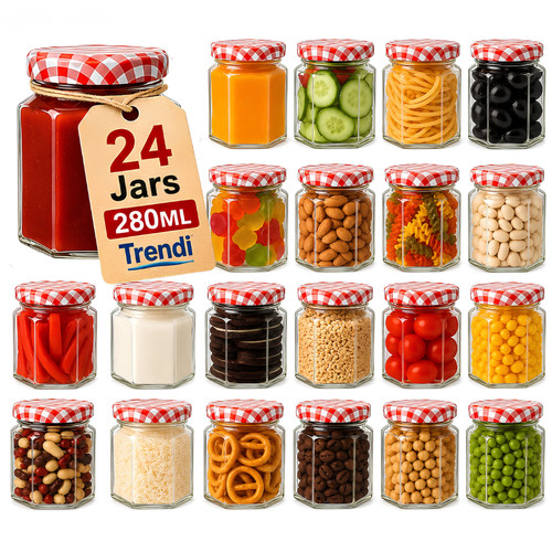 Jam jars 280ml wide mouth - jam,