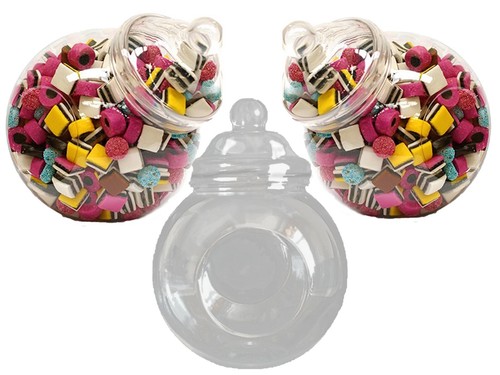 Large plastic sweet jars - large,