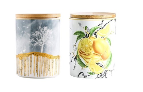 Ceramic storage canister - ceramic, with