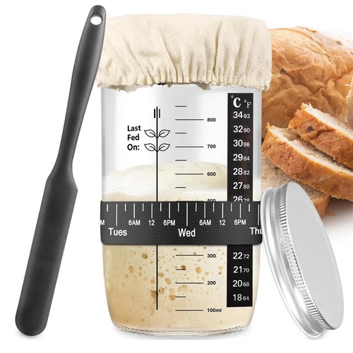 5pcs sourdough starter jar kit - 5pcs,