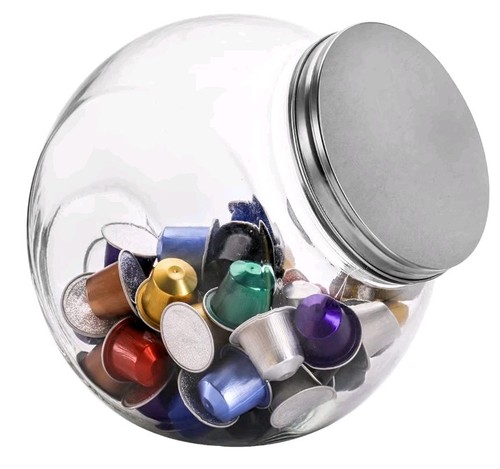 Candy glass jar with - glass, lid