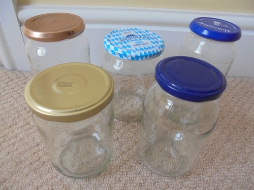 Empty used glass jars - glass, large