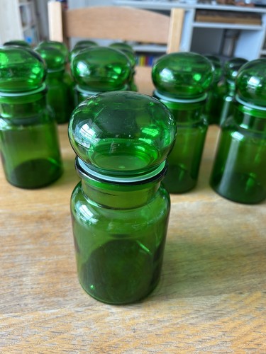 Belgium green glass apothecary - belgium,