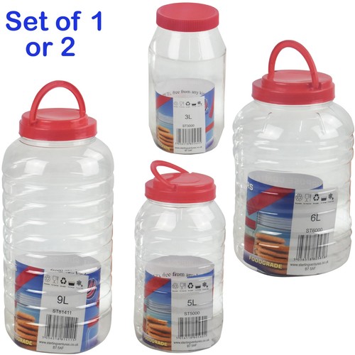 Large plastic jar screw top - large,