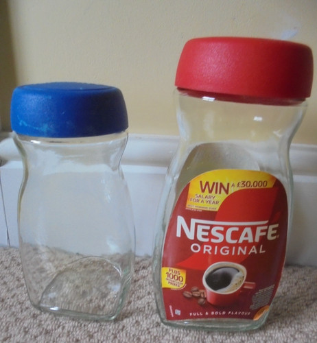 Empty nescafé coffee jars - empty,